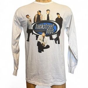Backstreet Boys White Long Sleeve Shirt